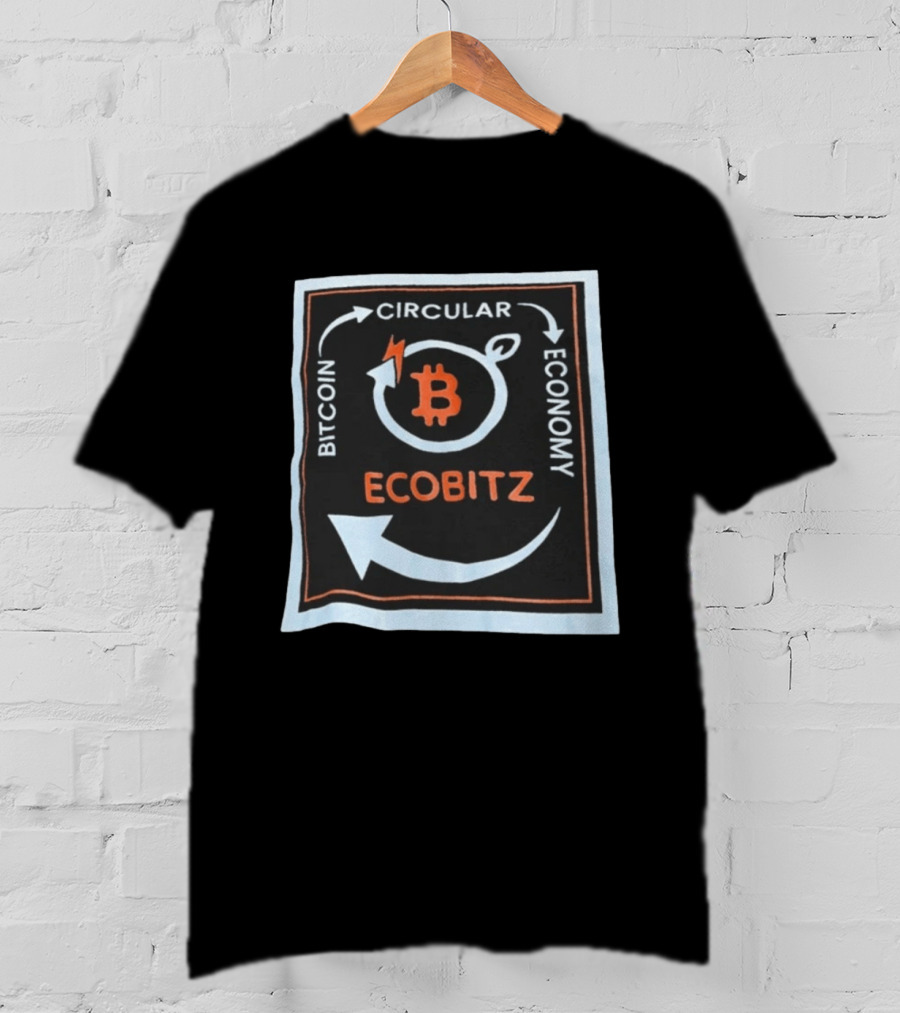 Bitcoin Circular Economy Ecobitz Concept With Lightning And Arrows T-Shirt