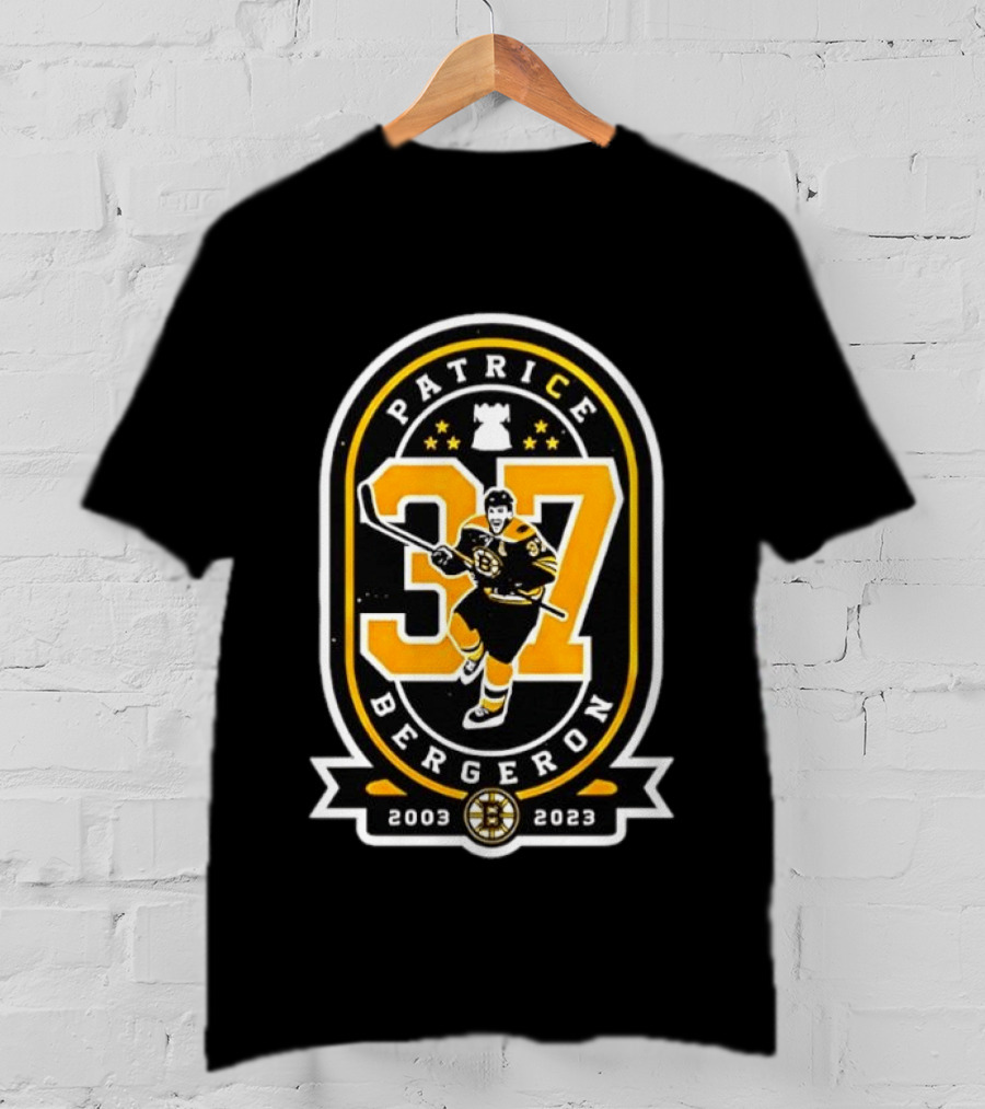 Patrice Bergeron 37 Boston Bruins 2003 2023 T-Shirt