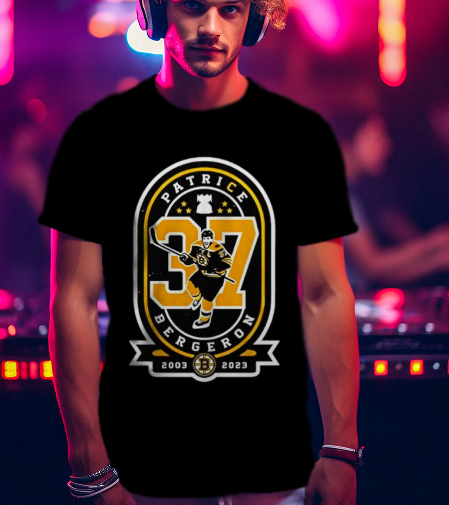 Patrice Bergeron 37 Boston Bruins 2003 2023 T-Shirt