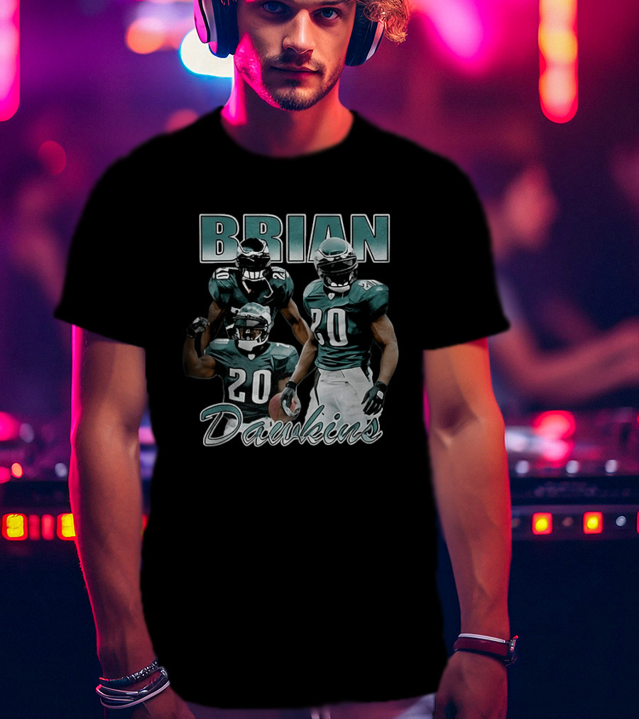 Brian Dawkins Philadelphia Eagles Number 20 Player Iconic Football Legend T-Shirt