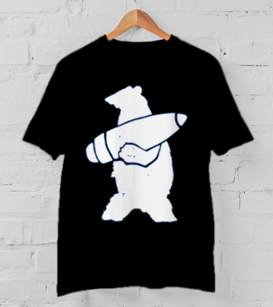 California Republic Bear Holding Bullet Munitions Military Tactical Morale T-Shirt
