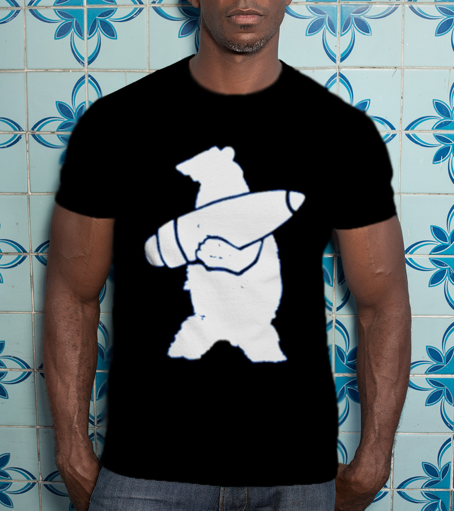 California Republic Bear Holding Bullet Munitions Military Tactical Morale T-Shirt