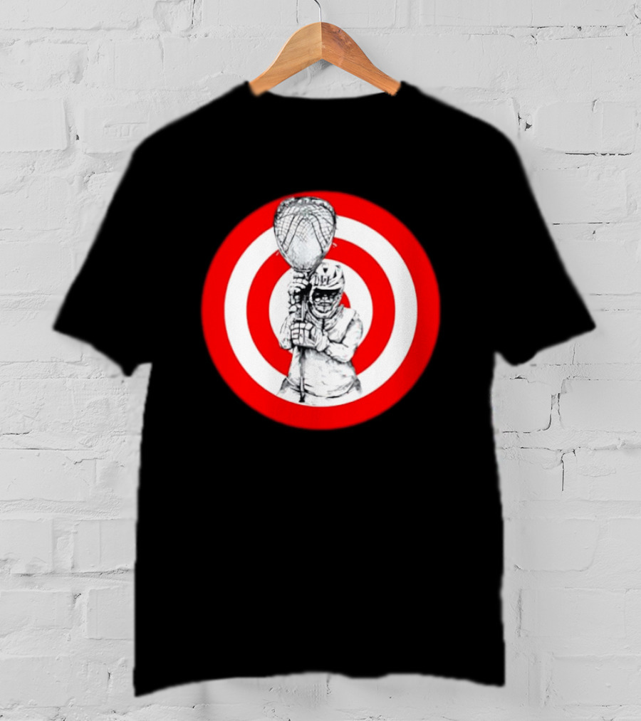 Lacrosse Player Bullseye Target Sport Athlete Competition Training Practice Goalkeeper T-Shirt