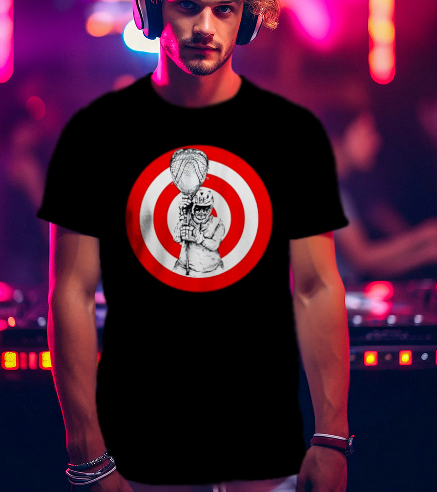 Lacrosse Player Bullseye Target Sport Athlete Competition Training Practice Goalkeeper T-Shirt