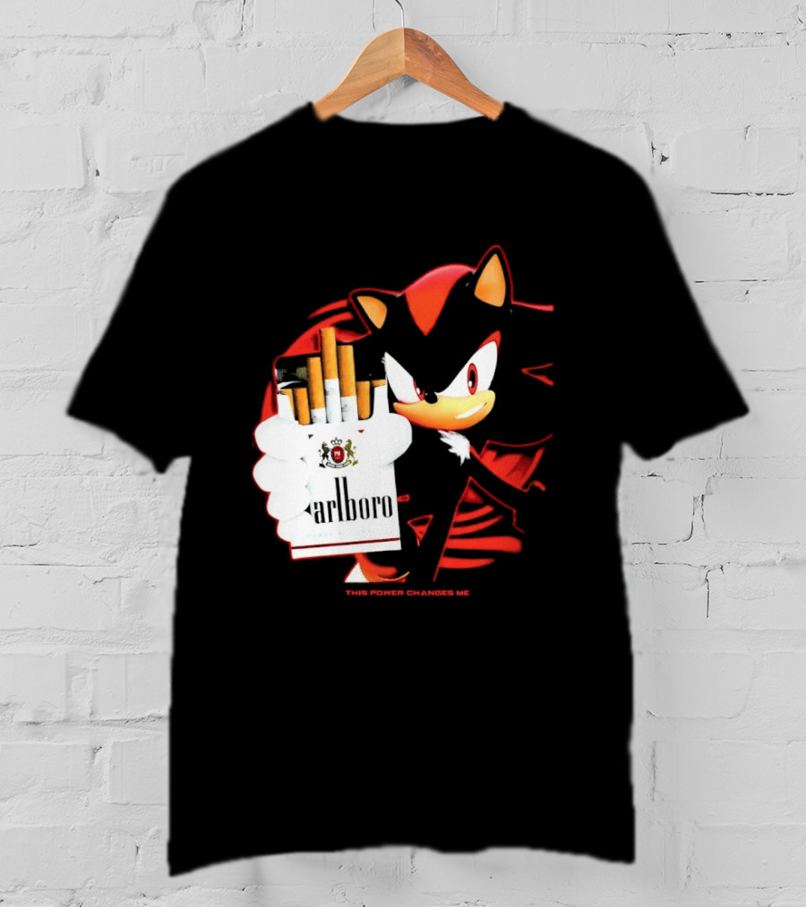 Shadow The Hedgehog Marlboro Cigarettes This Power Changes Me T-Shirt