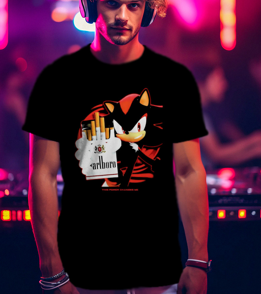 Shadow The Hedgehog Marlboro Cigarettes This Power Changes Me T-Shirt
