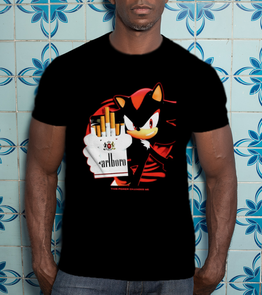 Shadow The Hedgehog Marlboro Cigarettes This Power Changes Me T-Shirt