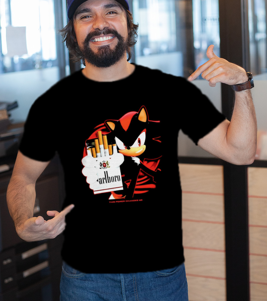 Shadow The Hedgehog Marlboro Cigarettes This Power Changes Me T-Shirt