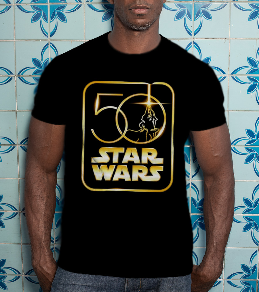 50 Year Anniversary Star Wars Luke Skywalker Princess Leia T-Shirt