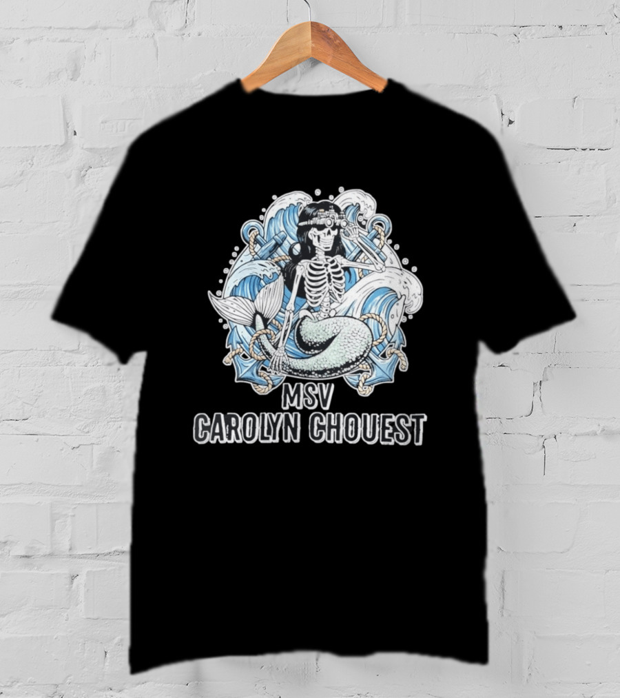 Skeleton Mermaid With Night Vision Goggles MSV Carolyn Chouest T-Shirt