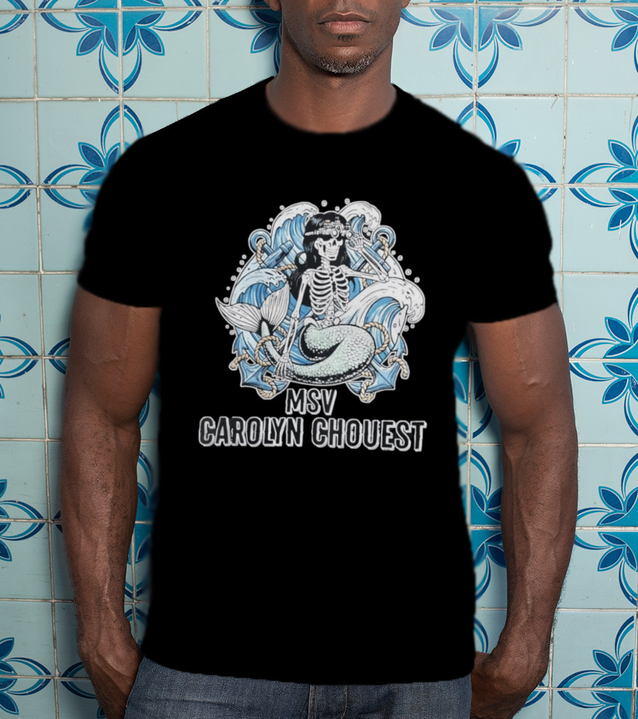 Skeleton Mermaid With Night Vision Goggles MSV Carolyn Chouest T-Shirt