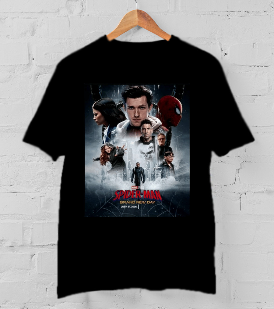 Marvel Studios Spider Man Brand New Day July 31 2026 Movie T-Shirt
