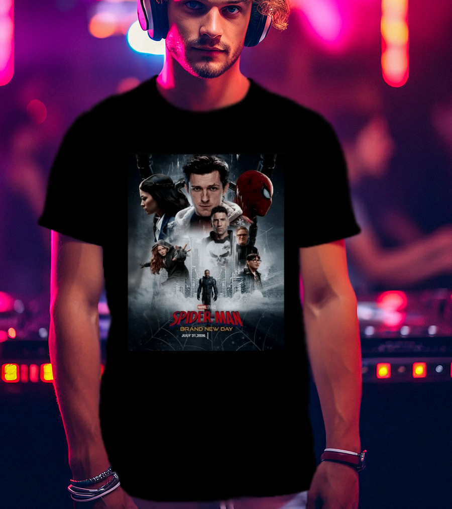 Marvel Studios Spider Man Brand New Day July 31 2026 Movie T-Shirt
