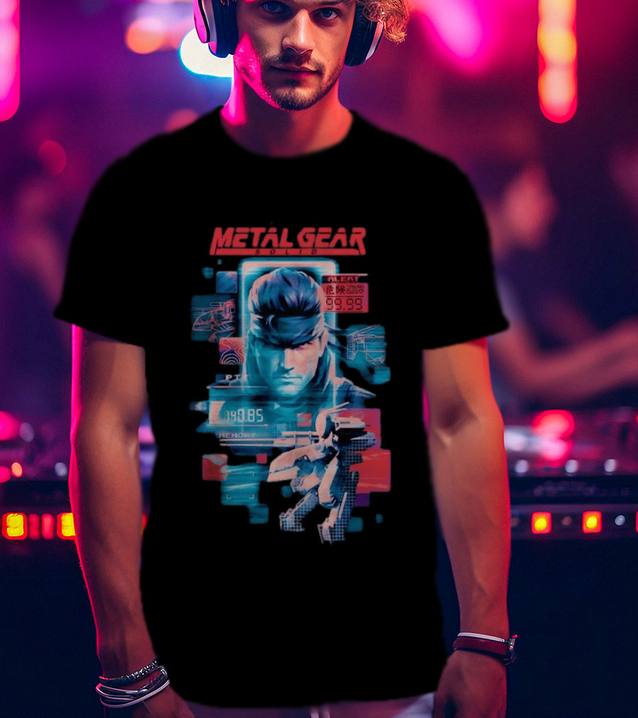 Metal Gear Solid Snake Tactical Espionage Action Alert 99.99 PTT Memory 89.85 T-Shirt