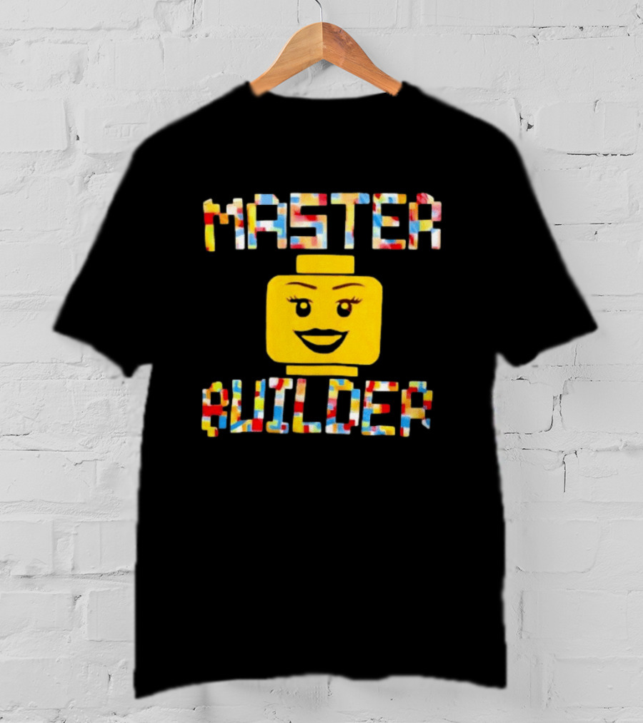 Master Builder Lego Minifigure Face Block Head T-Shirt