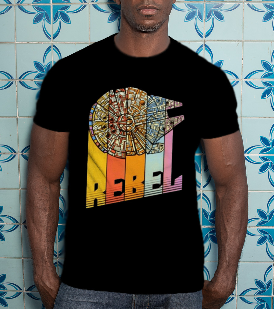 Millennium Falcon REBEL Star Wars Spaceship Movie T-Shirt