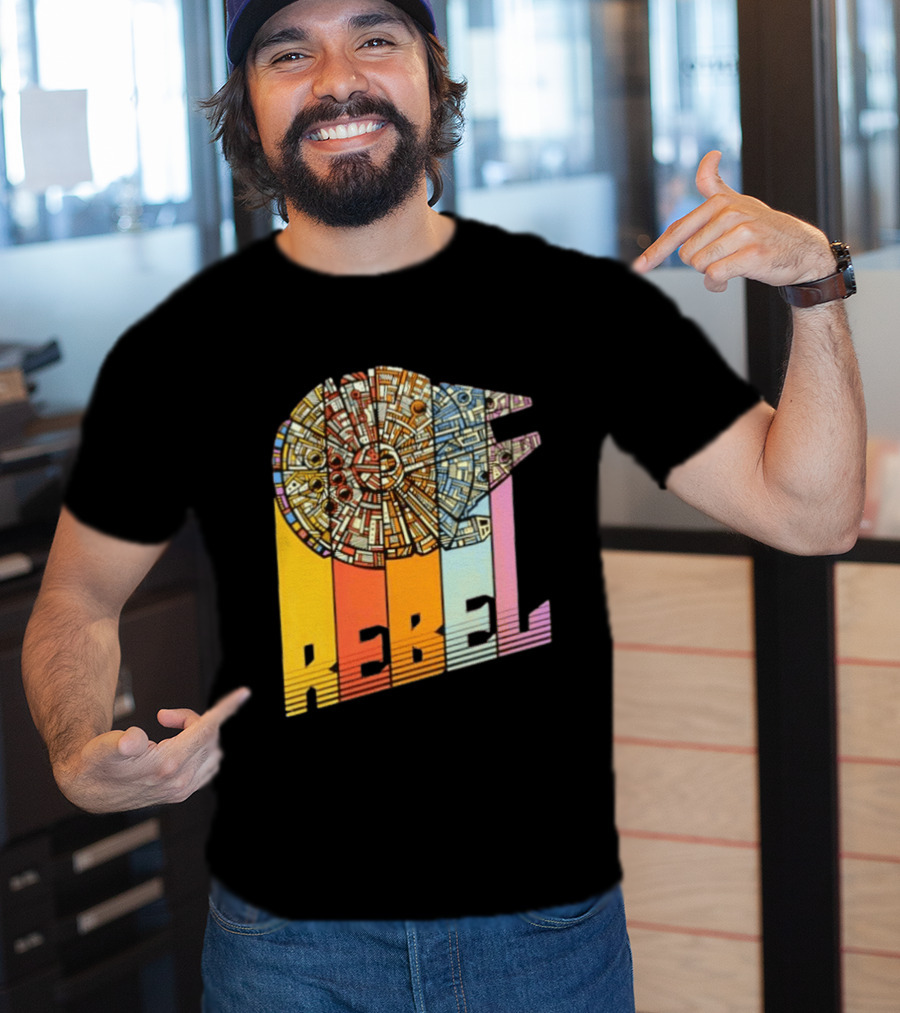 Millennium Falcon REBEL Star Wars Spaceship Movie T-Shirt