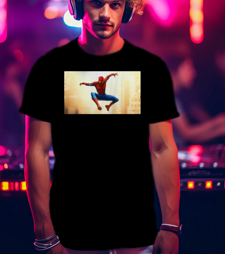 Spider Man Brand New Day July 2026 Jumping Action Pose Classic Suit T-Shirt