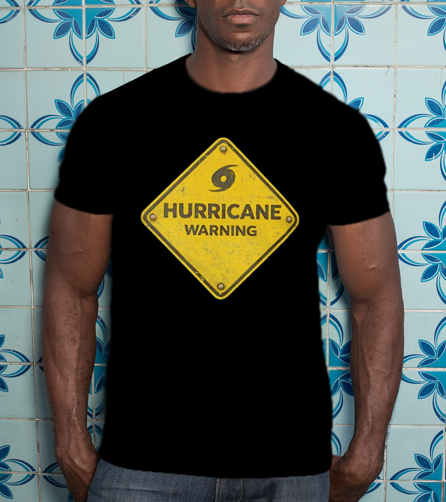 Hurricane Warning Alert Hazard Sign Weather Disaster Caution T-Shirt