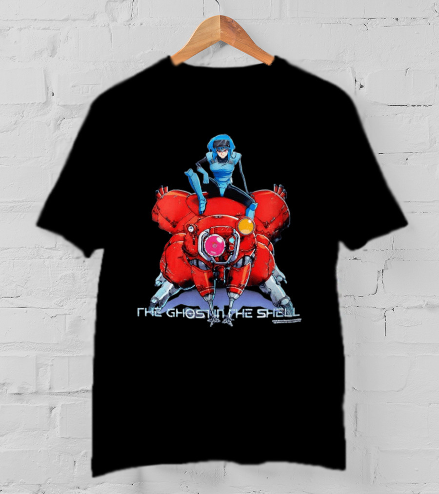 The Ghost In The Shell Major Motoko Kusanagi Riding Tachikoma Geeks Rule T-Shirt