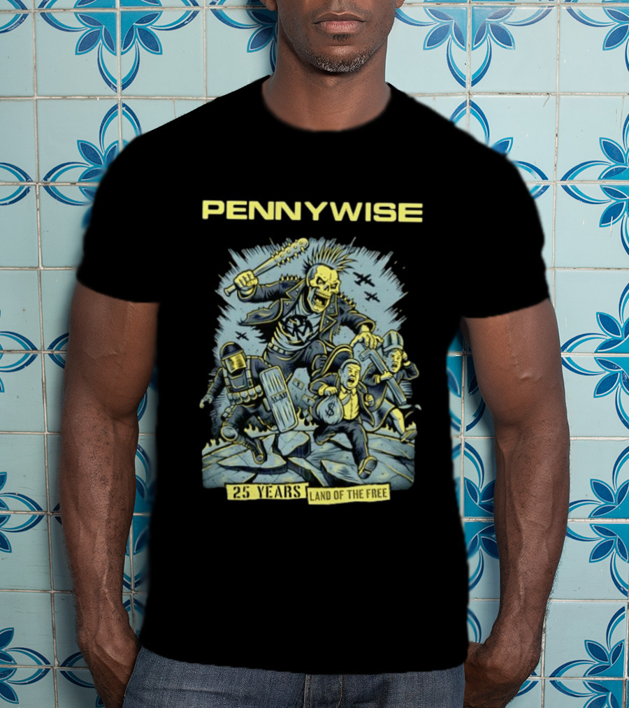 Pennywise 25 Years Land Of The Free Punk Rock Anniversary T-Shirt