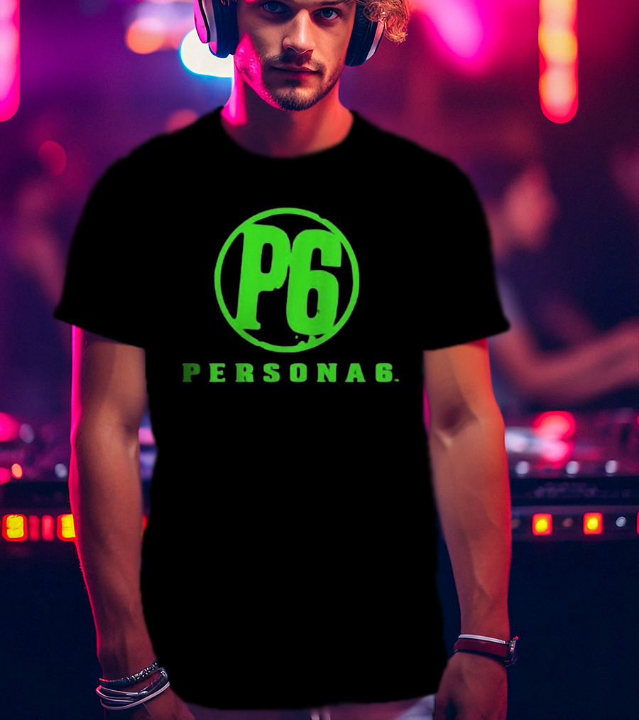 Persona 6 P6 Green Logo Commemorative T-Shirt