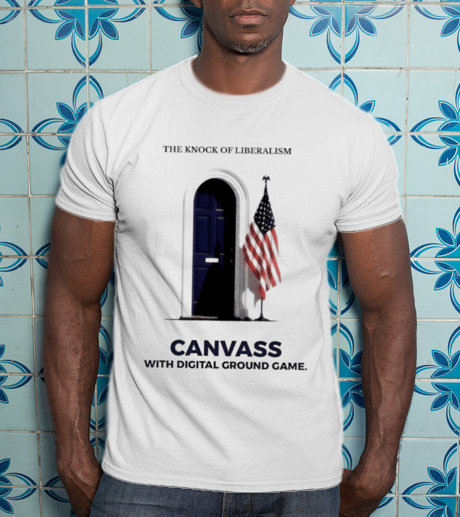 S With Flag And Doorway Digital Ground Game T-Shirt
