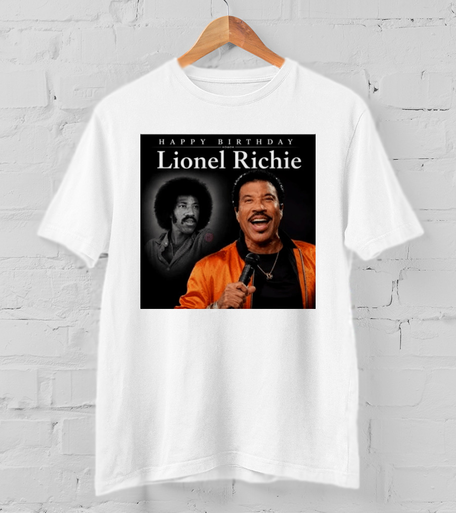 Happy Birthday Lionel Richie Vintage And Modern Singing Celebration T-Shirt
