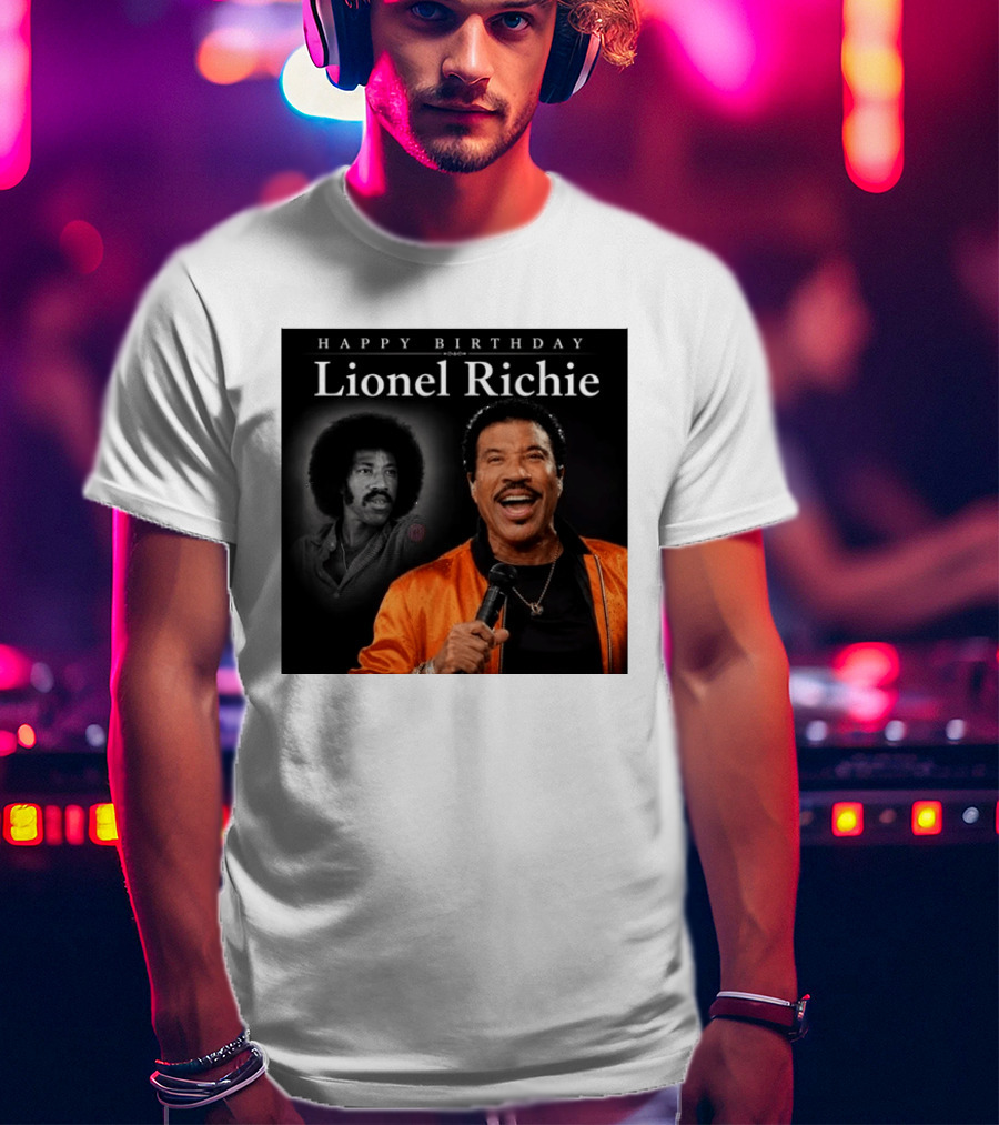Happy Birthday Lionel Richie Vintage And Modern Singing Celebration T-Shirt