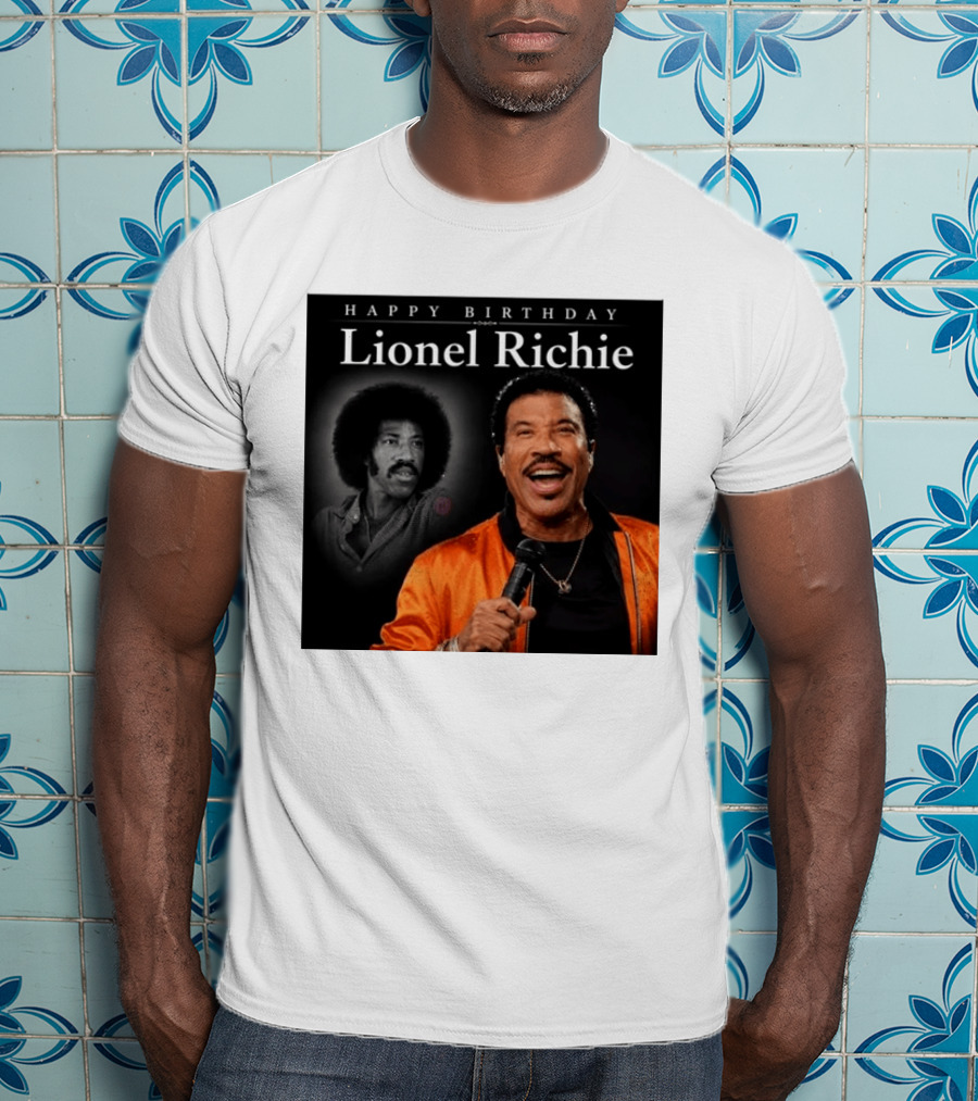 Happy Birthday Lionel Richie Vintage And Modern Singing Celebration T-Shirt