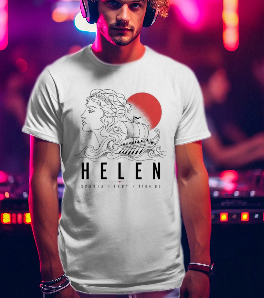 Helen Of Troy Sparta 1184 BC Greek Mythology History T-Shirt