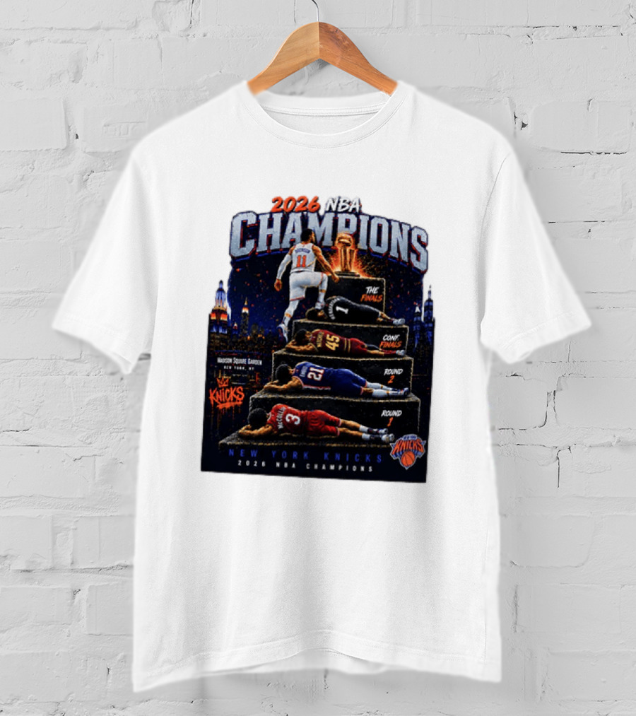 2026 NBA Champions New York Knicks Jalen Brunson Road To Glory T-Shirt