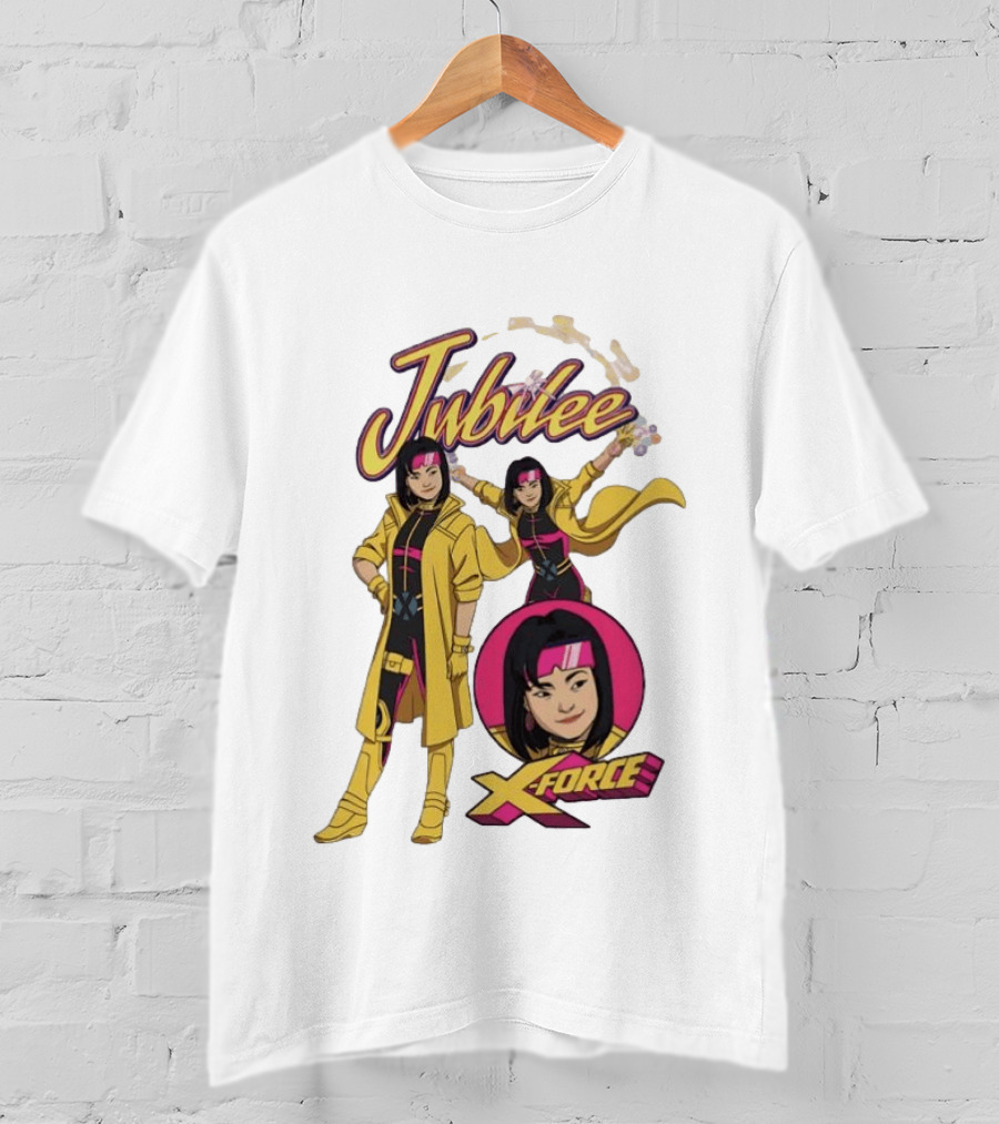 Jubilee Marvel Comics X Men X Force Power Energy Fireworks T-Shirt