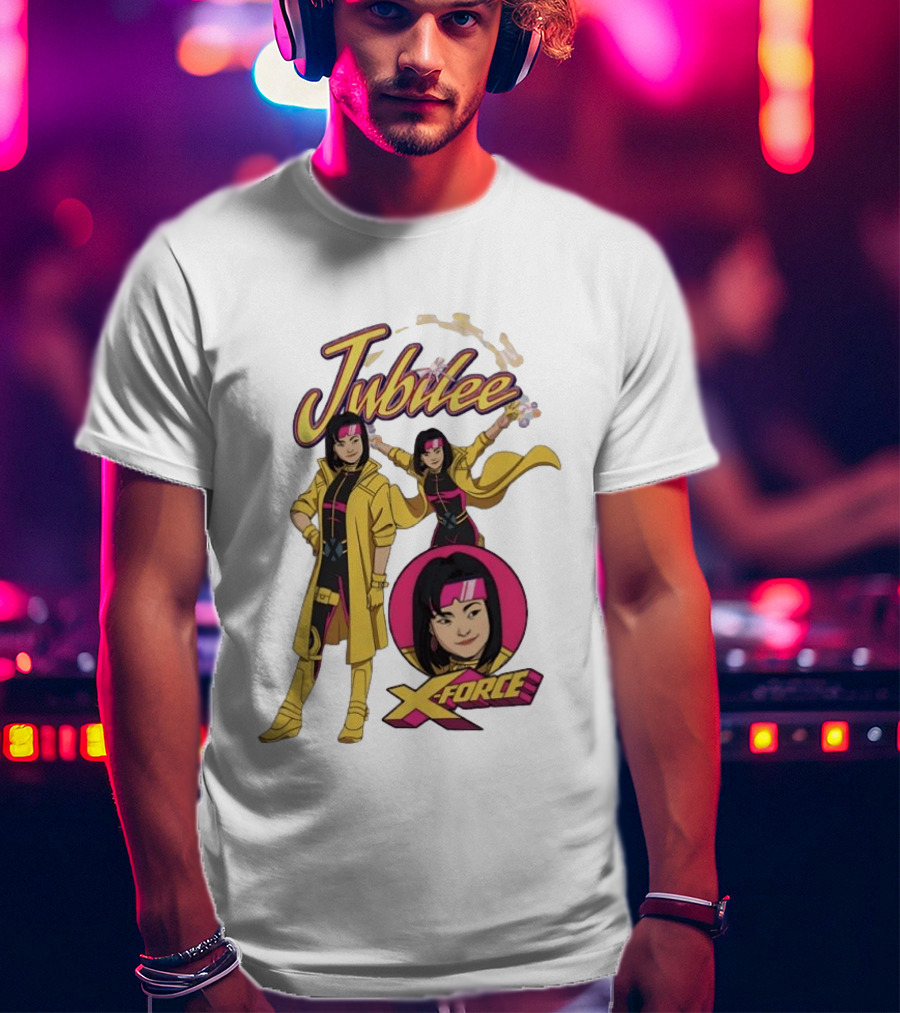 Jubilee Marvel Comics X Men X Force Power Energy Fireworks T-Shirt