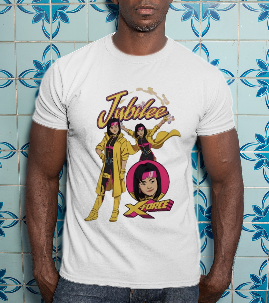 Jubilee Marvel Comics X Men X Force Power Energy Fireworks T-Shirt