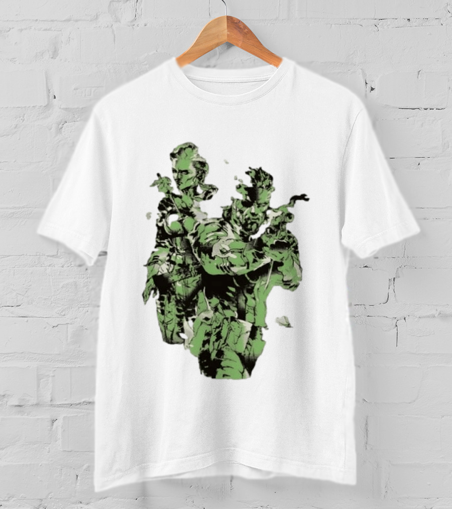 Naked Snake And The Boss Metal Solid 3 Snake Eater Iconic Duo Camouflage T-Shirt