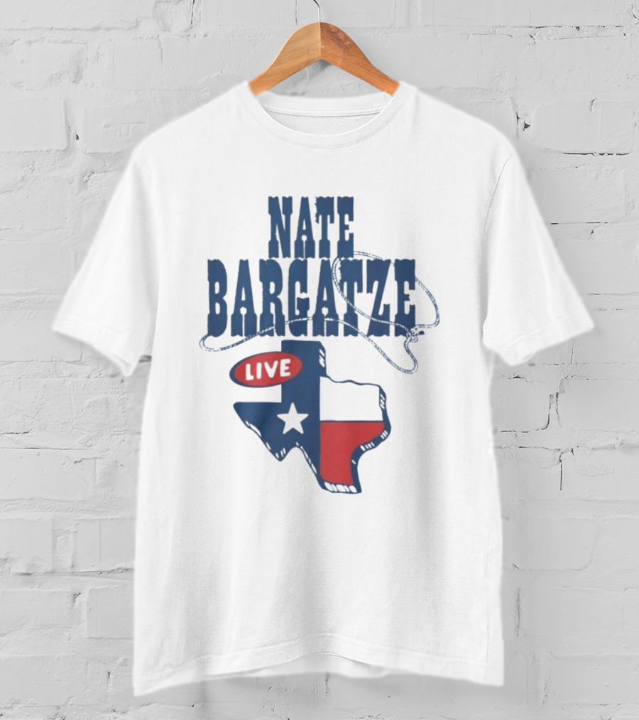 Nate Bargatze Texas Live Comedy Tour Red Blue State Star T-Shirt