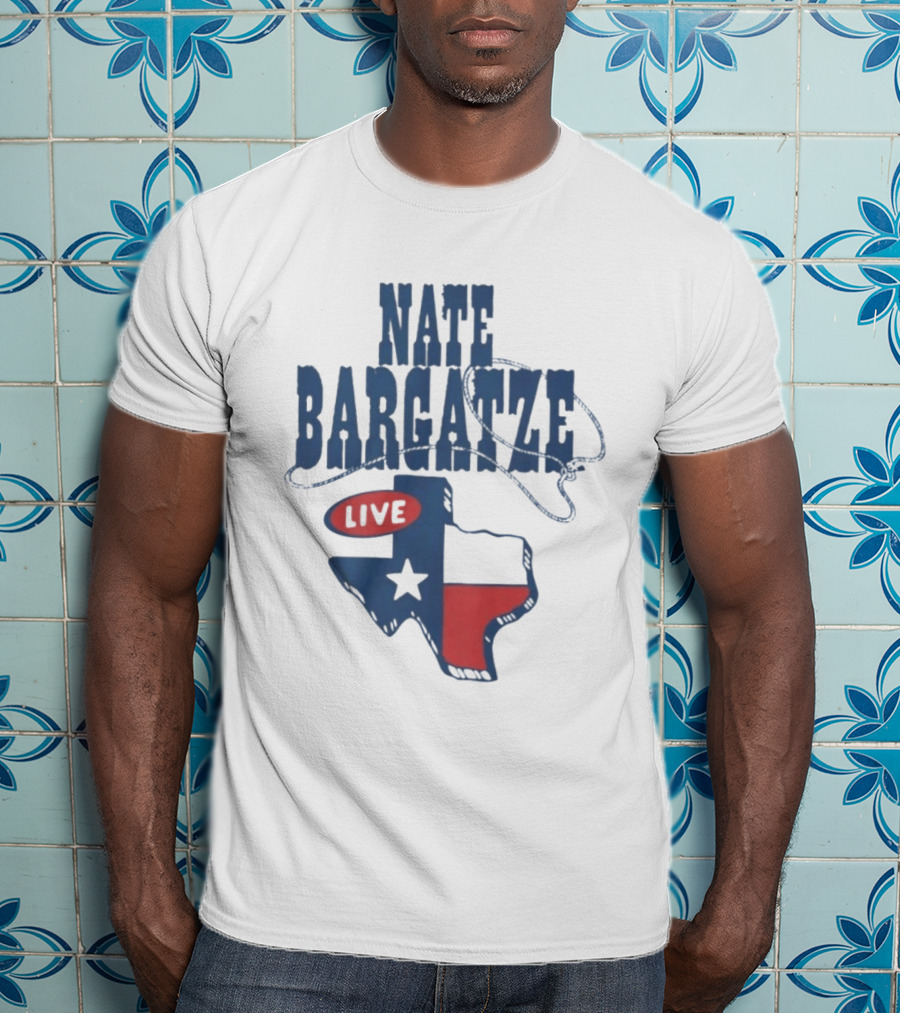 Nate Bargatze Texas Live Comedy Tour Red Blue State Star T-Shirt