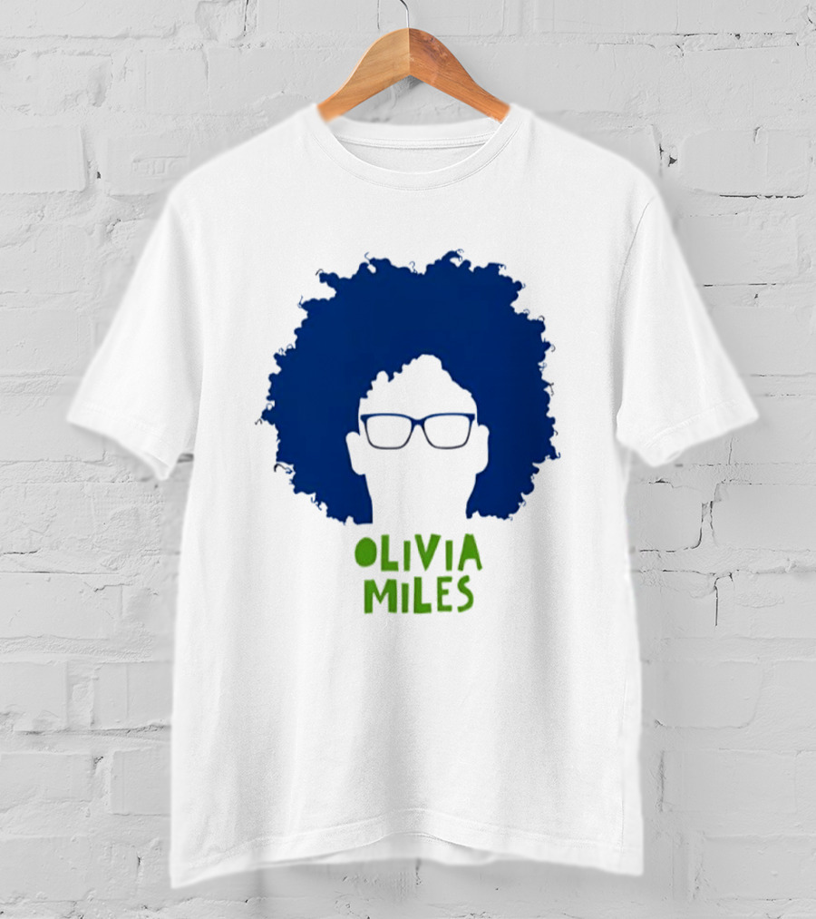 Olivia Miles Minnesota Lynx Fan Tribute Blue Afro Glasses T-Shirt