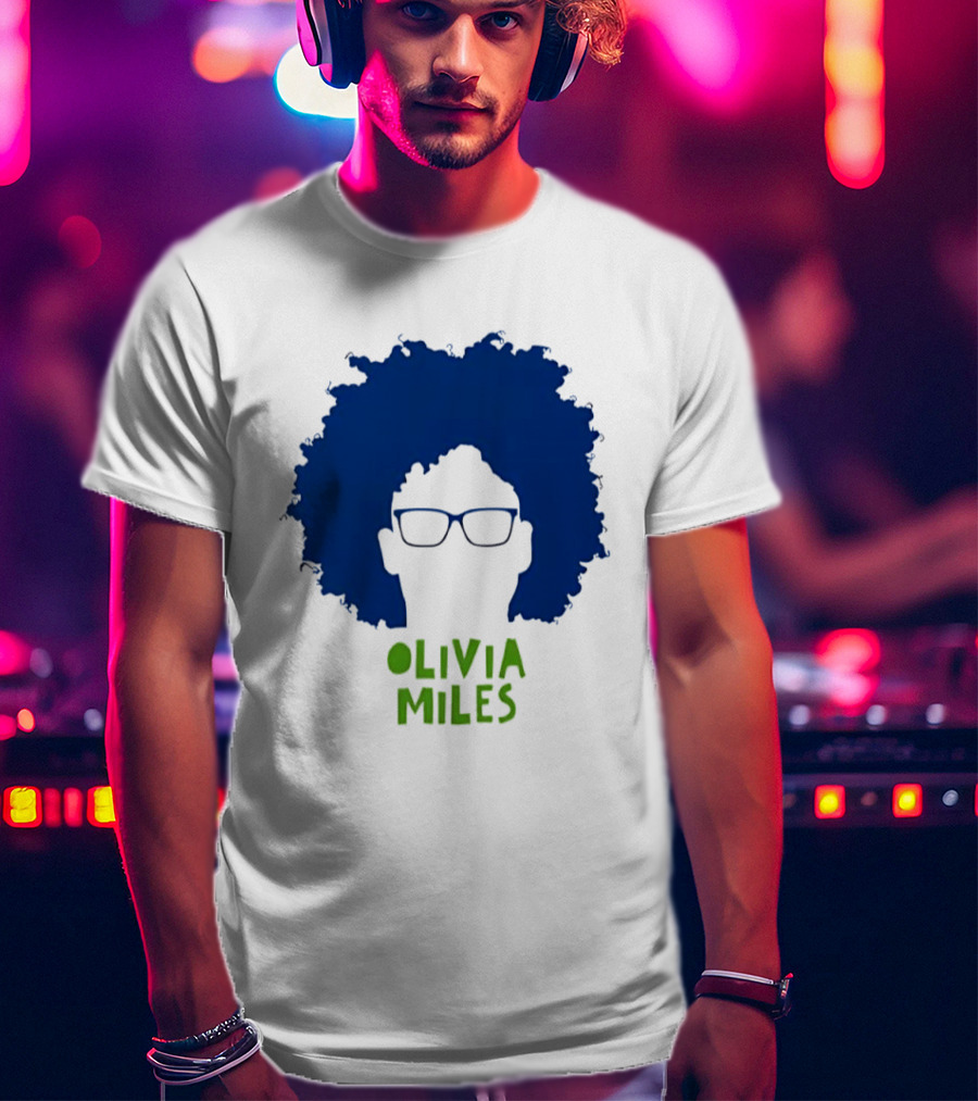 Olivia Miles Minnesota Lynx Fan Tribute Blue Afro Glasses T-Shirt