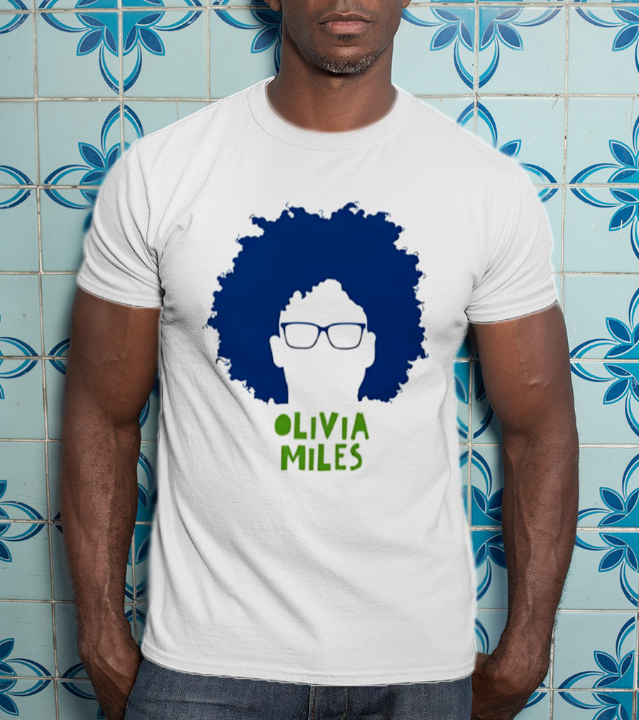 Olivia Miles Minnesota Lynx Fan Tribute Blue Afro Glasses T-Shirt