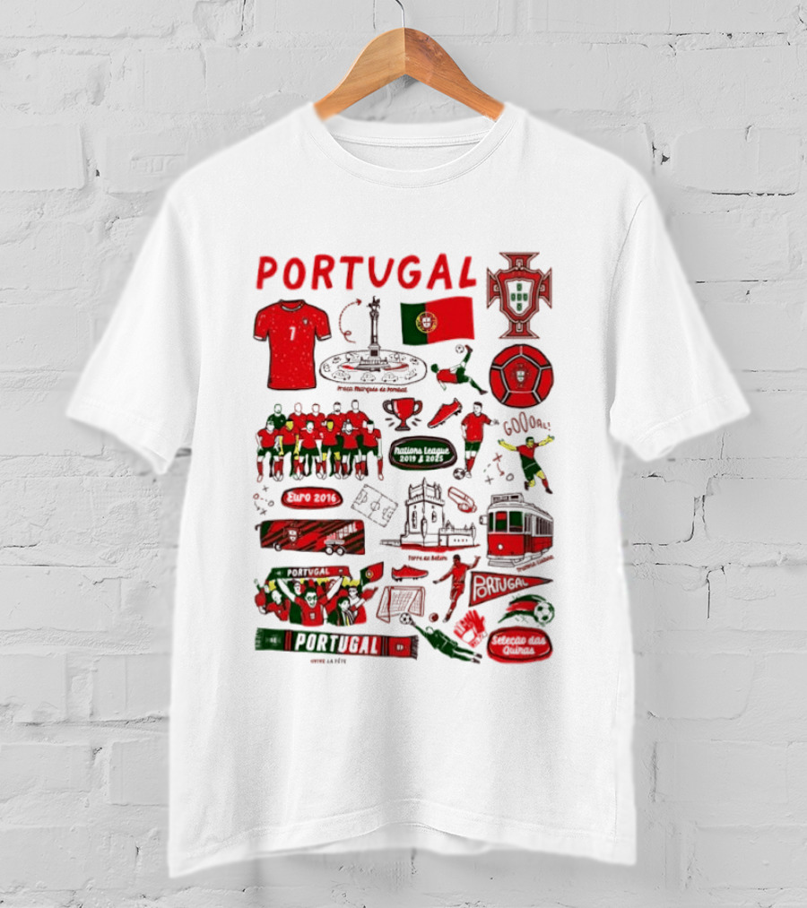 Portugal Football Team Seleção Das Quinas Euro 2016 Nations League Crest T-Shirt