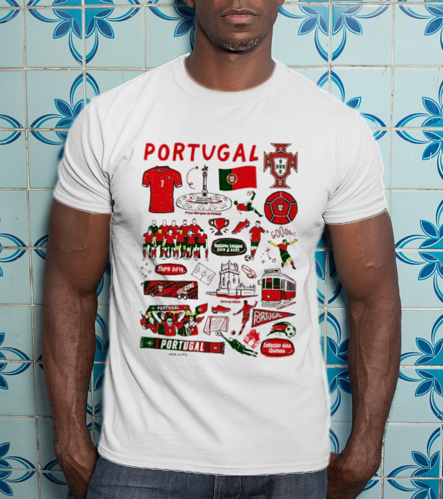 Portugal Football Team Seleção Das Quinas Euro 2016 Nations League Crest T-Shirt