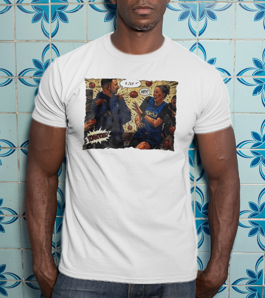 Chicago Sky Basketball Seriously Hey Tomatoes Comic Scene T-Shirt