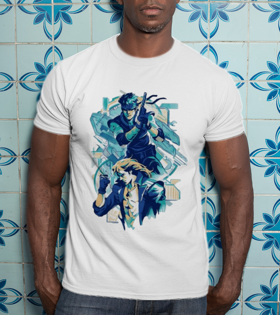 Solid Snake Frank Jaeger Tactical Espionage Metal Action T-Shirt