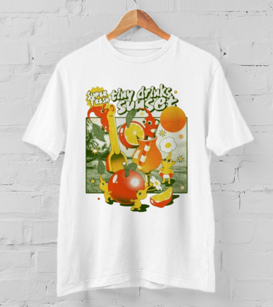 Super Fresh Tiny Drinks Sunset Pikmin Juicy Fruits Adventure T-Shirt