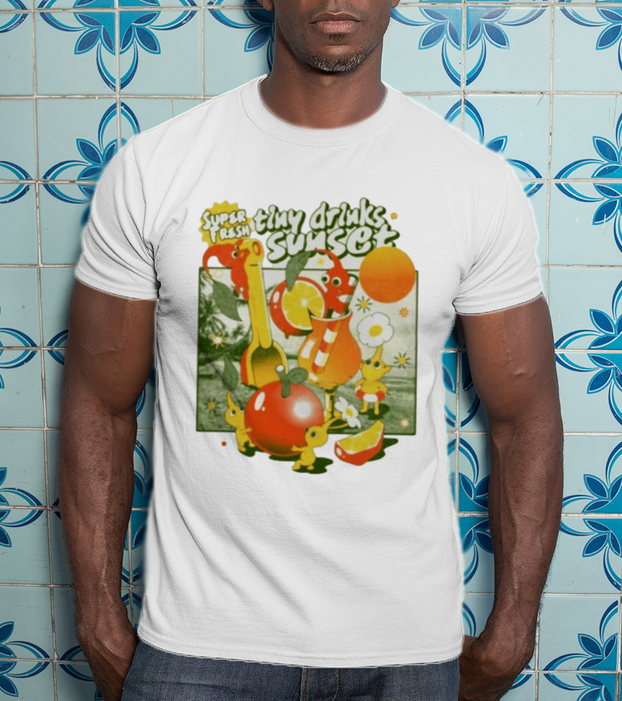 Super Fresh Tiny Drinks Sunset Pikmin Juicy Fruits Adventure T-Shirt