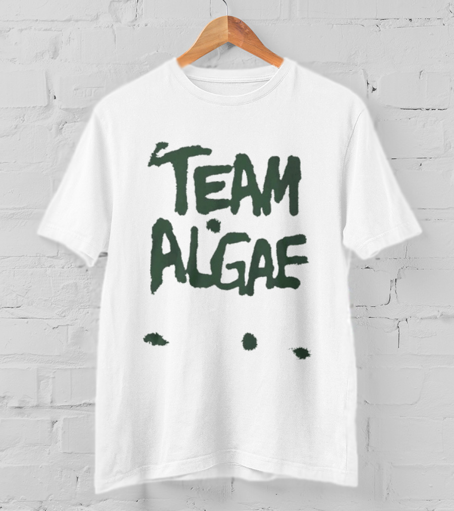 TEAM ALGAE Green Text Earthy T-Shirt