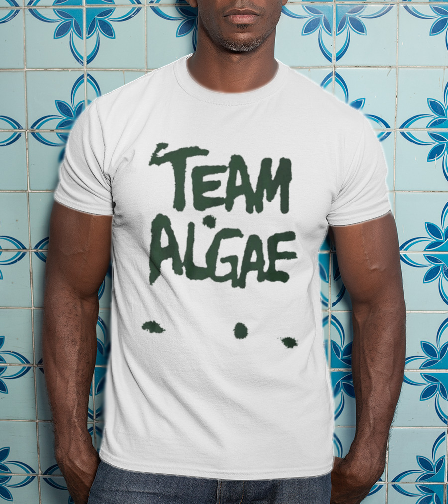 TEAM ALGAE Green Text Earthy T-Shirt
