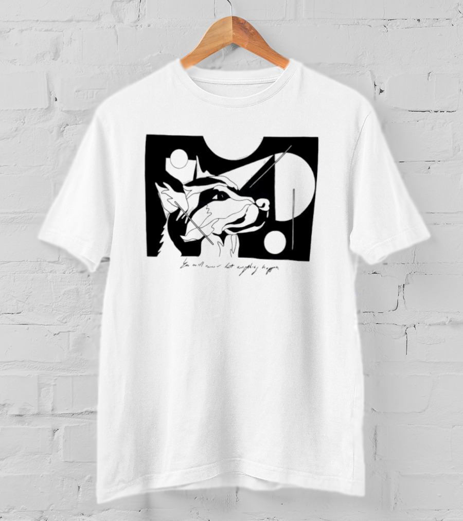 Wolf You Will Never Let Anything Happen Abstract Art Geometric Shapes T-Shirt